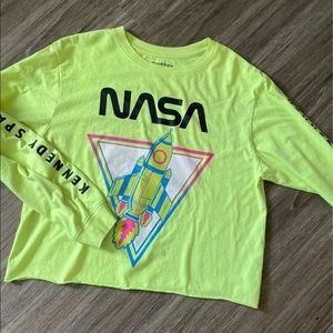 NASA cut off long sleeve T-shirt